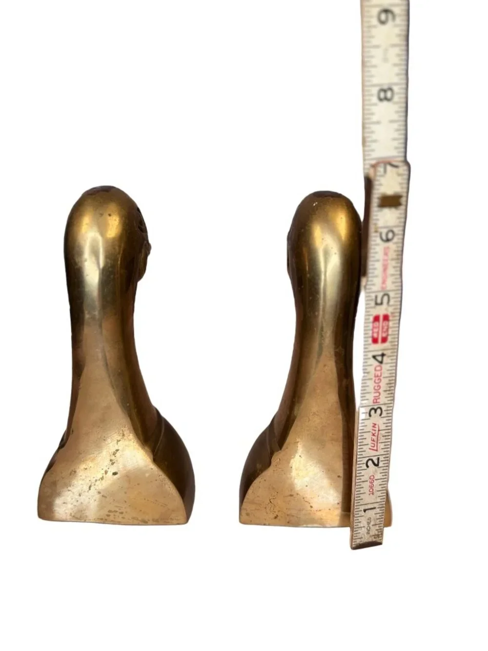 Vintage Brass Duck Bookends | Mid-Century Waterfowl Bookends